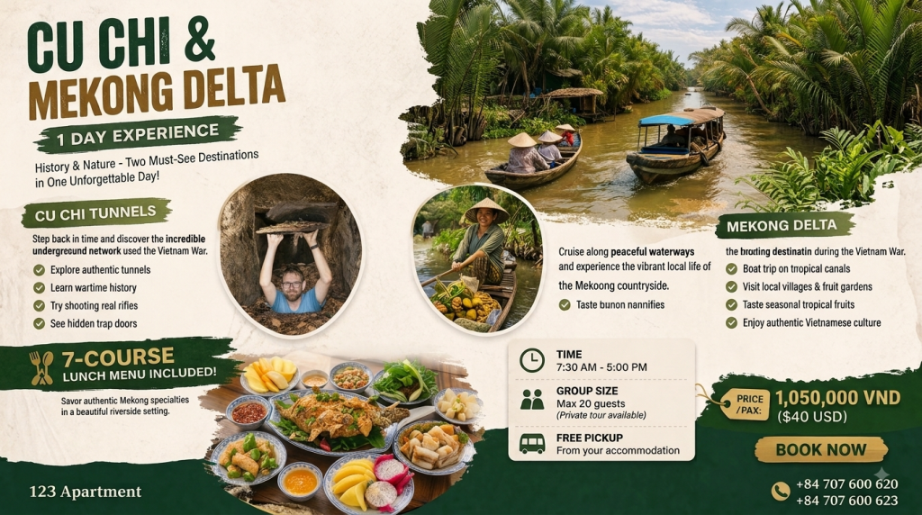 Cu Chi Tunnels & Mekong Delta – Full-Day Experience