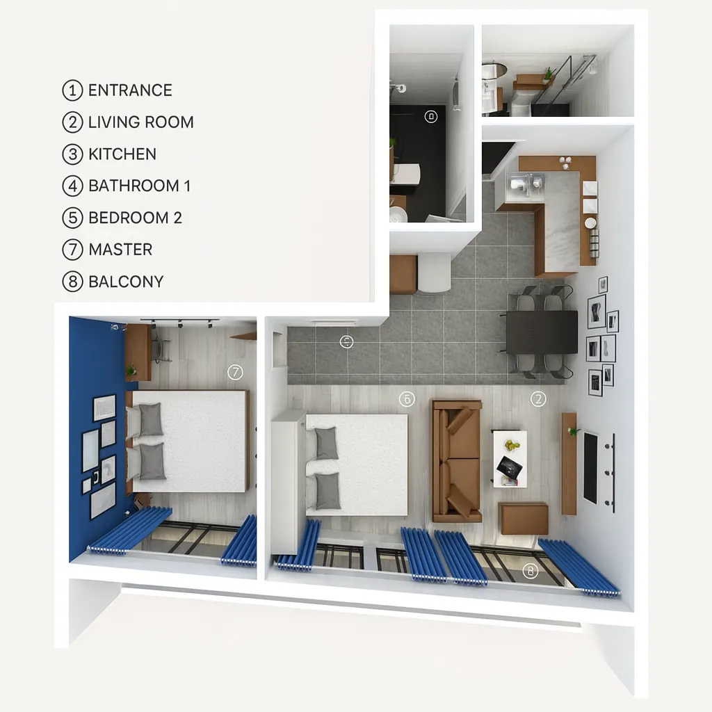 Bui Vien Walking Street – 2 Bedrooms Apartment