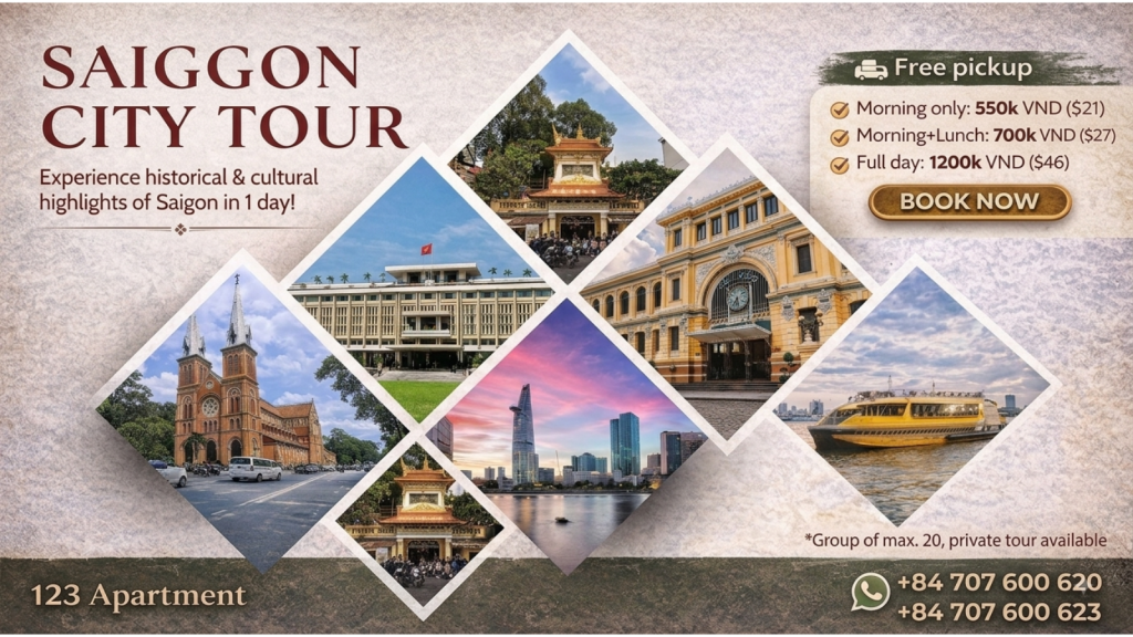 Saigon City Tour – Half or 1 Day